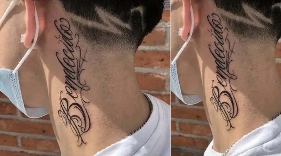 JKCODE TATTOO Blessed Graffiti Temporäre Tattoos, wasserfest und halten bis zu 15 Tage