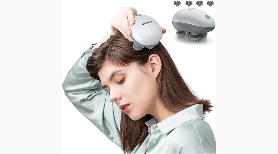 Tragbares wiederaufladbares elektrisches Kopfhautmassagegerät