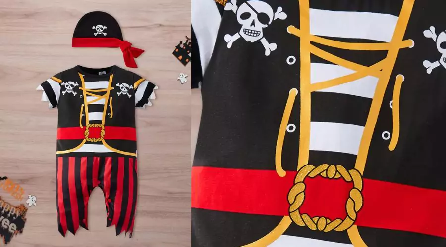 Baby-Jungen-Outfits, Piraten-Set, Halloween-Kostüm