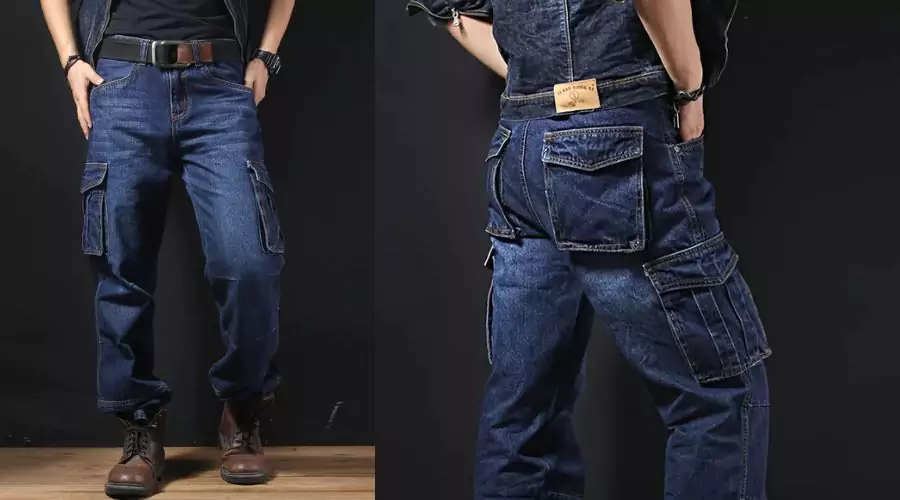 Multi Pockets Herren Outdoor Denim